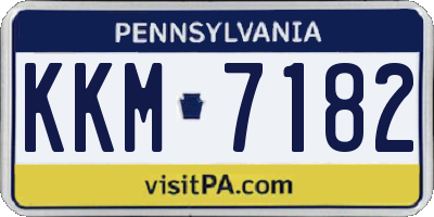 PA license plate KKM7182