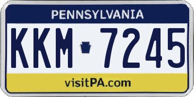 PA license plate KKM7245