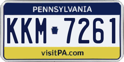 PA license plate KKM7261