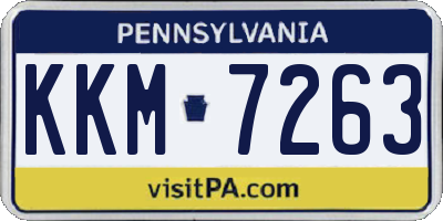 PA license plate KKM7263
