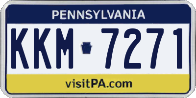 PA license plate KKM7271