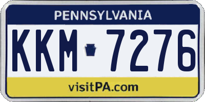 PA license plate KKM7276