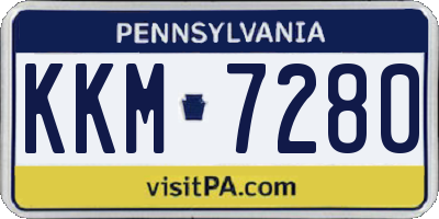 PA license plate KKM7280
