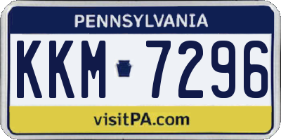PA license plate KKM7296