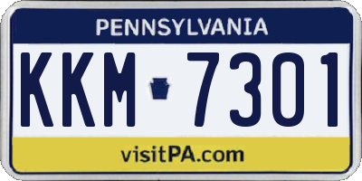 PA license plate KKM7301