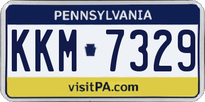 PA license plate KKM7329