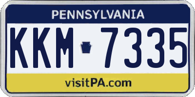 PA license plate KKM7335