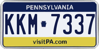 PA license plate KKM7337
