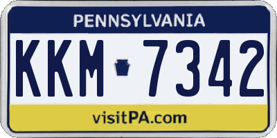 PA license plate KKM7342