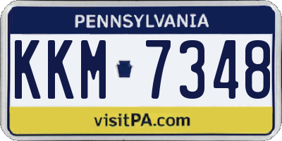 PA license plate KKM7348