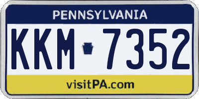 PA license plate KKM7352