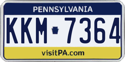 PA license plate KKM7364