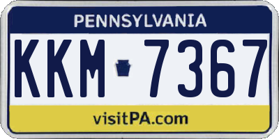 PA license plate KKM7367