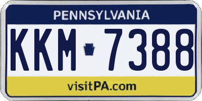 PA license plate KKM7388