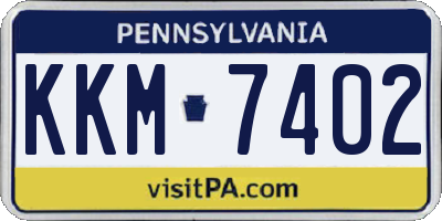 PA license plate KKM7402