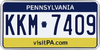 PA license plate KKM7409
