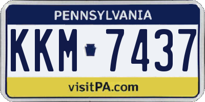 PA license plate KKM7437