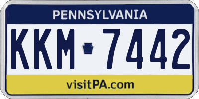 PA license plate KKM7442