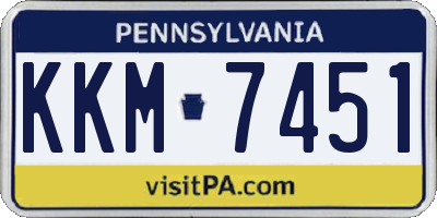 PA license plate KKM7451