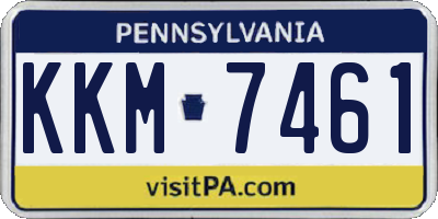 PA license plate KKM7461