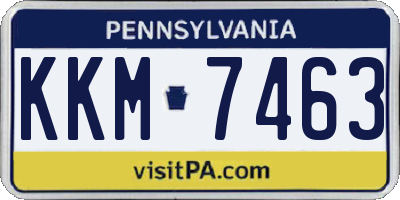 PA license plate KKM7463