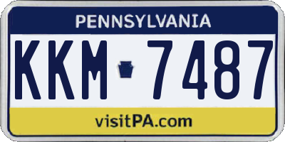 PA license plate KKM7487