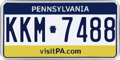 PA license plate KKM7488