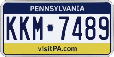 PA license plate KKM7489