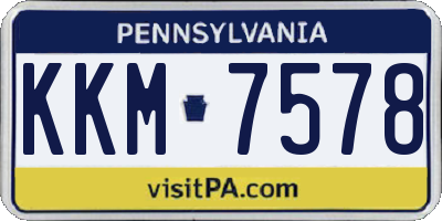 PA license plate KKM7578