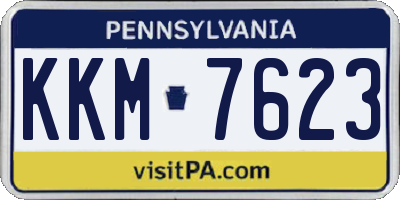 PA license plate KKM7623