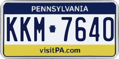 PA license plate KKM7640