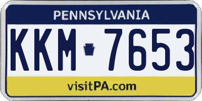 PA license plate KKM7653