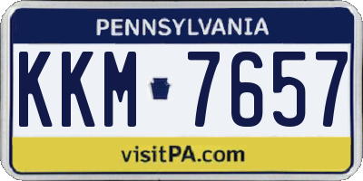 PA license plate KKM7657