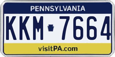 PA license plate KKM7664