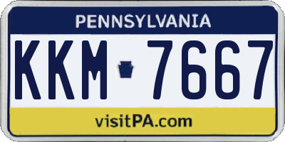 PA license plate KKM7667