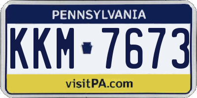 PA license plate KKM7673