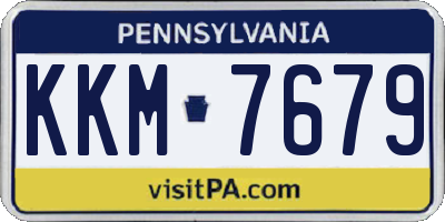 PA license plate KKM7679