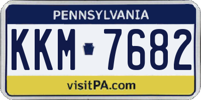 PA license plate KKM7682