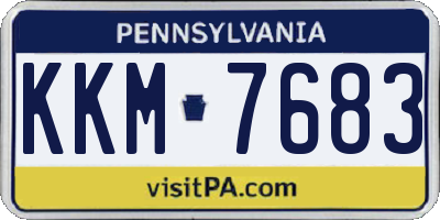 PA license plate KKM7683
