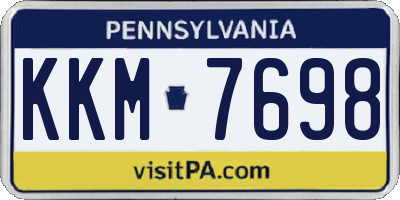PA license plate KKM7698