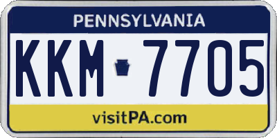 PA license plate KKM7705
