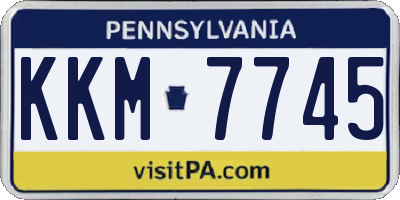 PA license plate KKM7745