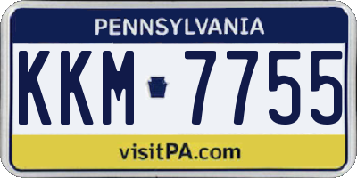 PA license plate KKM7755