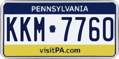 PA license plate KKM7760