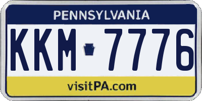 PA license plate KKM7776