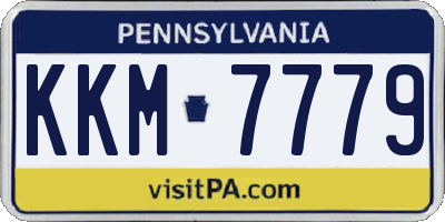 PA license plate KKM7779