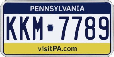 PA license plate KKM7789