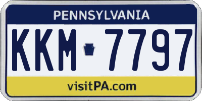 PA license plate KKM7797