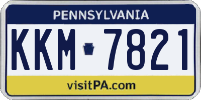 PA license plate KKM7821