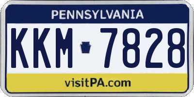 PA license plate KKM7828